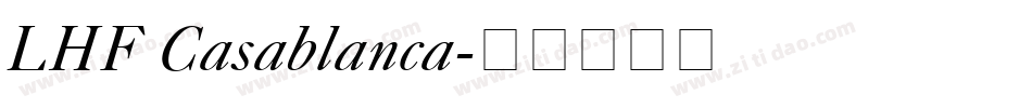 LHF Casablanca字体转换